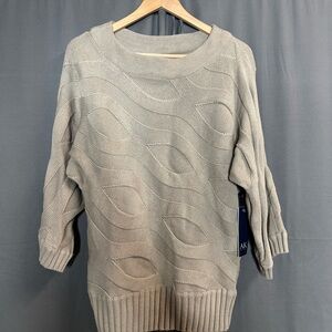 Anne Klein Textured Knit Sweater in Taupe